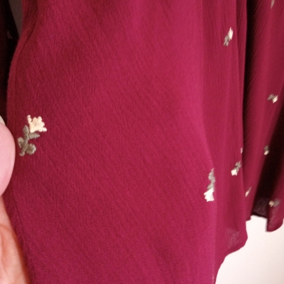 En Creme burgundy A-line v-neck casual dress from Magnolia Boutique - Picture 6 of 10